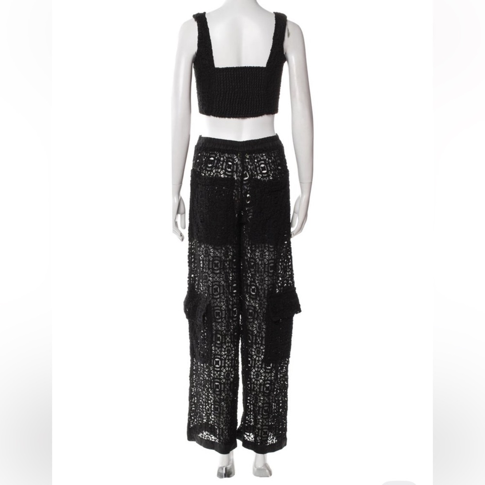 Agua Bendita Lace Two-Piece Pant Set – Black – Size XS - Picture 3 of 4